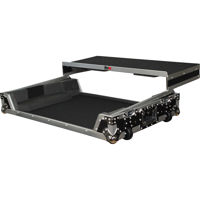 

ProX XS-NS7IIIWLT ATA-300 Style Gig Ready Flight Road Case with Wheels & Laptop Shelf for Numark NS7II and NS7III Digital Controller, Silver on Black