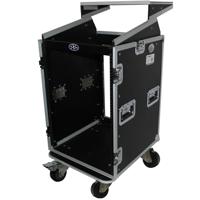 

ProX T-16MRLT Flight Case with Laptop Shelf and 4" Casters for 16U Rack x 10U Top Mixer DJ Combo