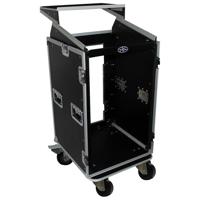 

ProX T-18MRLT Flight Case with Laptop Shelf and 4" Casters for 18U Rack x 10U Top Mixer DJ Combo