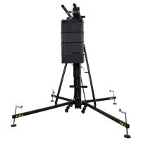 

ProX XT-HERCULES 6.5 PLUS 21' Lift Line Array Frontal Loading Lifting Tower, Black Aluminum, Double Handle Winch, 1102 lb Max Load