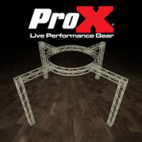 

ProX XTP-CS2222-11 Exhibition Module Stand Truss Package, Includes 4x 2m Square Truss Segment, 4x 3m Square Truss Segment, 8x 2-Way Square Truss Junction Block, 4-Segment Square Frame Circular Truss, 4x Truss Junction Box Connector Pack, 4x 12x12" Aluminu