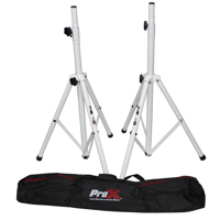 

ProX T-SS28P Cloud Series Heavy-Duty All Metal Speaker Tripod Stand, 4-7' (44-84"), White, 2-Pack