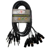

ProX XC-8SXM10 10' 8-Channel XLR3M to 1/4" TRS Balanced Snake Cord