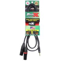 

ProX XC-CMXM5 5' 1/8" (3.5mm) Mini TRS-M to Dual XLR3-M High Performance Audio Y Cable