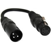 

ProX XC-DMX3 3' 3-Pin DMX XLR3-M to XLR5-F High Performance Cable Adapter