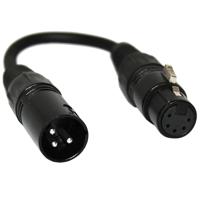 

ProX XC-DMX5 5' 3-Pin DMX XLR5-M to XLR3-F High Performance Cable Adapter