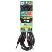 

ProX XC-DP10 10' Dual 1/4" TS-M to Dual 1/4" TS-M Unbalanced High Performance Audio Cable