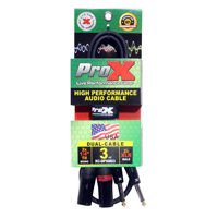 

ProX XC-DPXM03 3' Dual 1/4" TS-M to Dual XLR-M Unbalanced High Performance Audio Cable