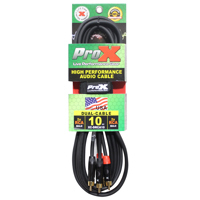 

ProX XC-DRCA10 10' Dual RCA-M to Dual RCA-M Unbalanced High Performance Audio Cable