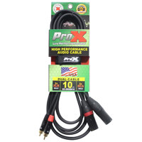 

ProX XC-DRXM10 10' Dual RCA-M to Dual XLR3-M Unbalanced High Performance Audio Cable