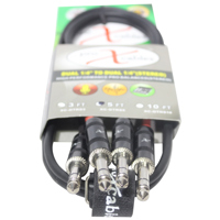 

ProX XC-DTRS5 5' Dual 1/4" TRS-M to Dual 1/4" TRS-M Balanced High Performance Audio Cable