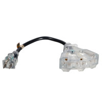 

ProX XC-P143-1 10' 14AWG 120VAC NEMA 15 Male to 3 Socket Female Power-Extension Cord