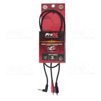 

ProX XCP-CMR03 3' 1/4" TRS to Dual RCA-M Audio Cable
