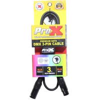 

ProX XCP-DMX03 3' 3-Pin DMX XLR3-M to XLR3-F Premium Data Cable