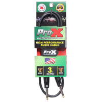 

ProX XC-PP03 3' 1/4" TS-M to 1/4" TS-M Unbalanced High Performance Audio Cable