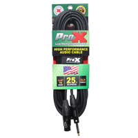 

ProX XC-PXF25 25' 1/4" TS-M to XLR-F Unbalanced High Performance Audio Cable