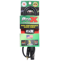 

ProX XC-RXF03 3' RCA-M to XLR3-F Unbalanced High Performance Audio Cable