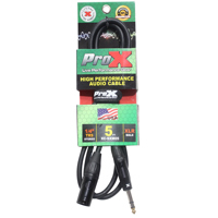 

ProX XC-SXM05 5' XLR3-M to 1/4" TRS-M Balanced High Performance Audio Cable