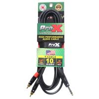 

ProX XC-SYR10 10' 1/4" TRS-M Stereo to Dual RCA-M Unbalanced High Performance Audio Cable