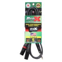 

ProX XC-SYXM05 5' 1/4" TRS-M Stereo to Dual XLR3-M High Performance Y Cable