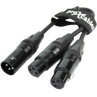 

ProX XC-YXM 6" XLR-M to Dual XLR-F Balanced High Performance Audio Y Cable