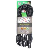 

ProX XC-YXM25 25' XLR-M to Dual XLR-F Balanced High Performance Audio Y Cable