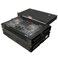 

ProX X-DJ202LT ATA-300 Style Flight Case with Sliding Laptop Shelf for Roland DJ-202 DJ Controller, Black on Black