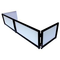 

ProX XF-TTF 6' Table Top DJ Facade with Party Black Frame with Black & White Scrim