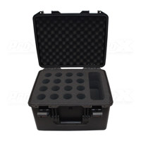 

ProX XM-1216MIC VaultX Watertight Microphone Case with Custom Foam Insert, Holds 16 Handheld Units