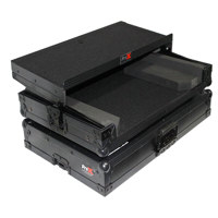 

ProX X-NVLT ATA-300 Style Road Case with Sliding Laptop Shelf for Numark NV & NVii and Mixtrack Pro 3 Digital DJ Controllers, Black on Black
