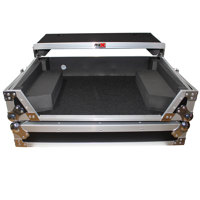 

ProX XS-NS6IILT ATA-300 Style Gig Ready Flight Road Case with Sliding Laptop Shelf for Numark NS6II DJ Controller, Silver on Black