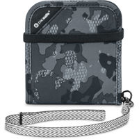 

Pacsafe RFIDsafe V100 Anti-Theft RFID Blocking Bi-Fold Wallet, Gray Camo