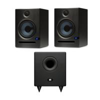 

PreSonus 2x Eris E5 2-Way Active 5.25" Studio Monitor with Software Suite, Bundle with Temblor T8 Active 8" Studio Subwoofer