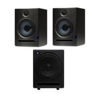

PreSonus 2x Eris E5 2-Way Active 5.25" Studio Monitor with Software Suite, Bundle with Temblor T10 Active 10" Studio Subwoofer