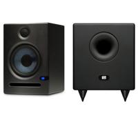 

PreSonus Eris E5 2-Way Active 5.25" Studio Monitor with Software Suite, Bundle with Temblor T8 Active 8" Studio Subwoofer