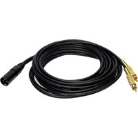 

PSC 15' XLR Male to 2 RCA Male Cable