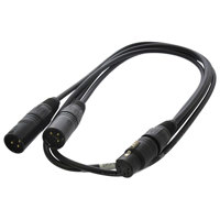 

PSC 3' Cantar Line Output Y Cable with (2) 3-Pin XLR Male to 5-Pin XLR Female