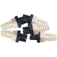 

Platinum Tools Strain Reliefs for EZ-RJ45 Cat6 Connectors, Black, 50-Pack (Clamshell)