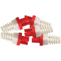 

Platinum Tools Strain Reliefs for EZ-RJ45 Cat6 Connectors, Red, 50-Pack (Clamshell)