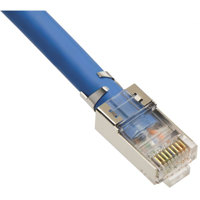 

Platinum Tools RJ45 Cat6A 10Gig Shielded Connctor with Liner, Round Stranded, 2 Prong (50-Pack)