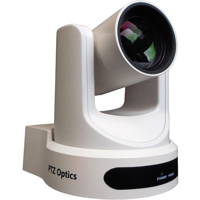 

PTZOptics 2MP Full HD Indoor PTZ Camera, 12x Optical Zoom, 1920x1080 at 60fps, USB 3.0, HDMI, IP Streaming, CVBS, 72.5 degree FOV, White
