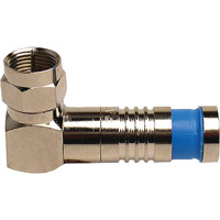 

Platinum Tools F-Type RG6Q Nickel Right Angle SealSmart Coaxial Compression Connectors, Blue, 3-Pack (Clamshell)