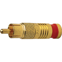 

Platinum Tools RCA-Type RG59 Gold SealSmart Coaxial Compression Connectors, Red, 6-Pack (Clamshell)