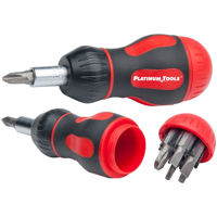 

Platinum Tools 8-in-1 Ratcheted Stubby Screwdriver