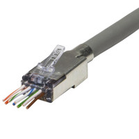 

Platinum Tools ezEX44 Shielded RJ45 External Ground CAT6 Connector, 50 Pieces/Jar