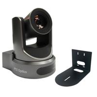 

PTZOptics 20x Network Device Interface Camera, 1080p at 60fps, Gray - With HuddleCamHD HCM-1 Small Universal Wall Mount