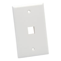 

Platinum Tools Standard 1-Port Wall Plate, White, 25-Pack