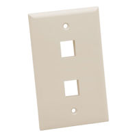 

Platinum Tools Standard 2-Port Wall Plate, Light Almond, 25-Pack
