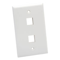 

Platinum Tools Standard 2-Port Wall Plate, White, 25-Pack