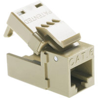 

Platinum Tools EZ-SnapJack Cat6, Light Almond, 4-Pack, Clamshell